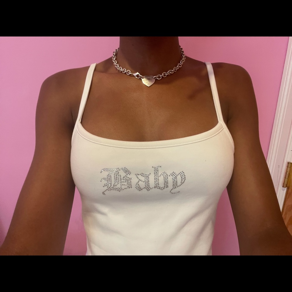 Y2k white bodycon cami dress